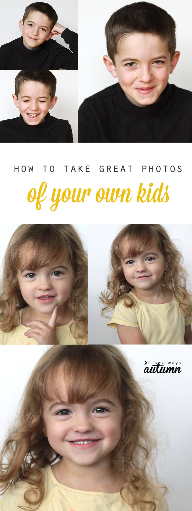 collage of photos of young boy and girl