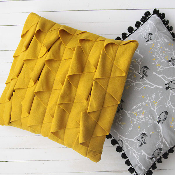 Two DIY throw pillows