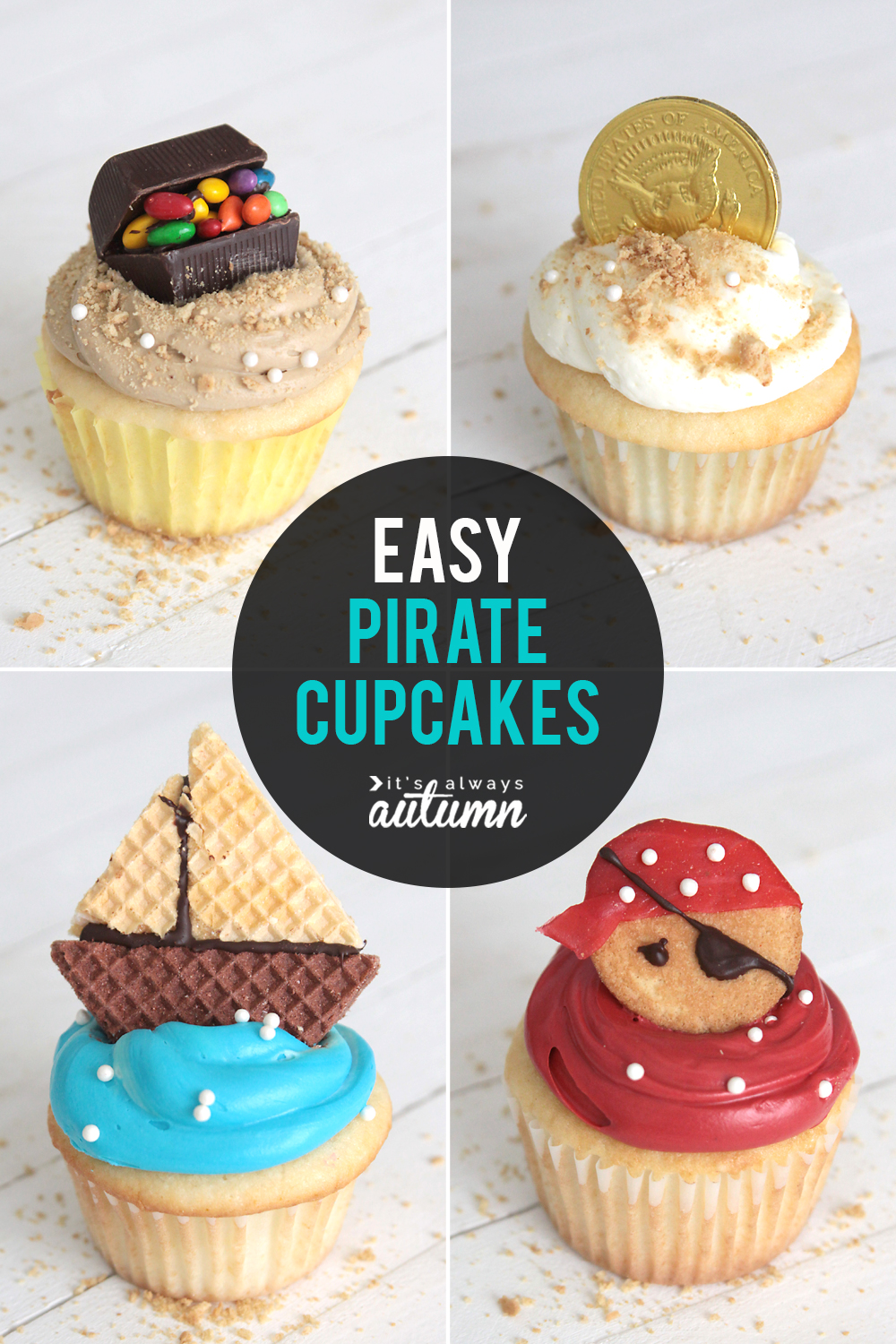 easy pirate cupcakes