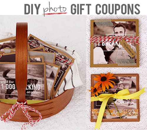 DIY photo gift coupons