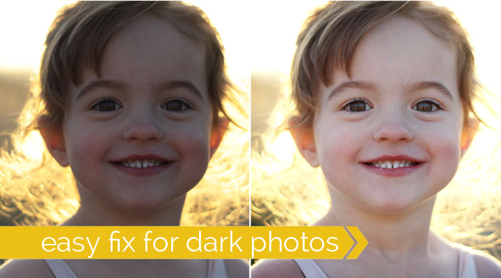how to fix dark or underexposed photos with brightening