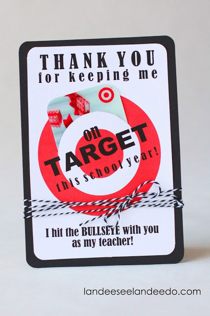 Teacher appreciate card with target gift card