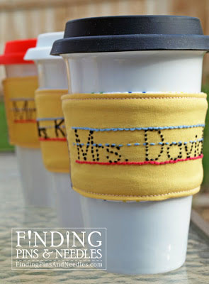 Coffee cup with personalize cozy teacher appreciation gift idea