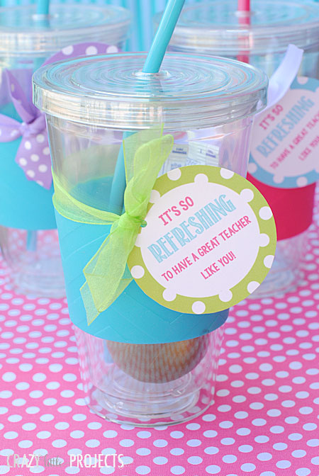 Reusable drink cup teacher appreciate gift idea