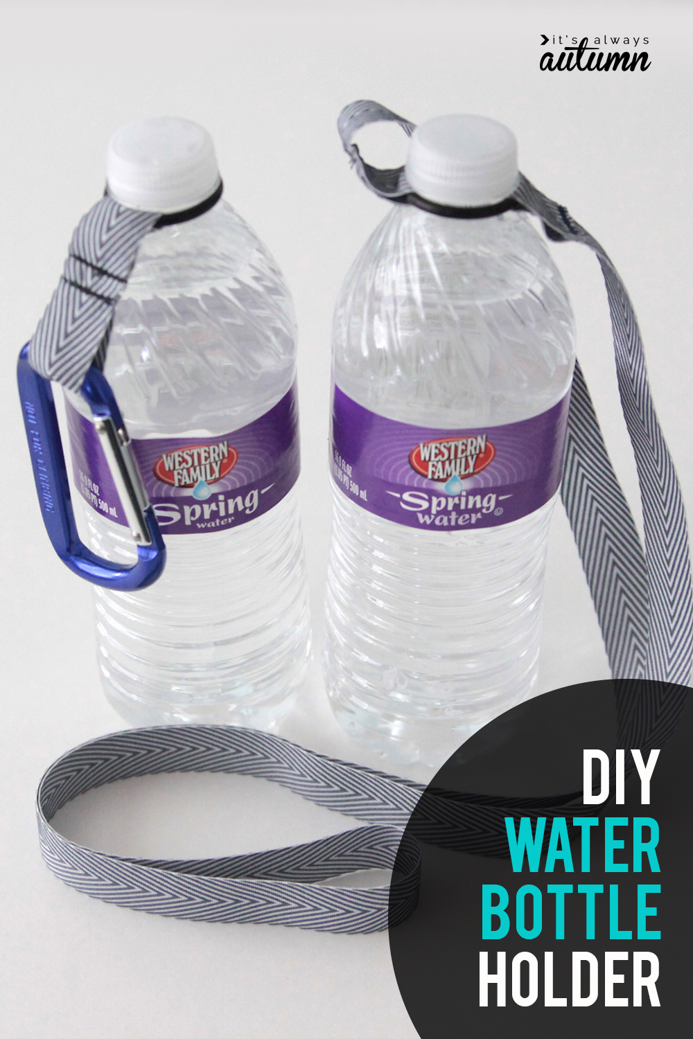 easy DIY O-ring water bottle holder - It's Always Autumn