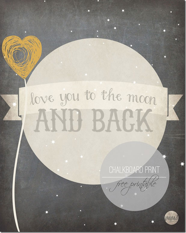 Love you to the moon and back art print