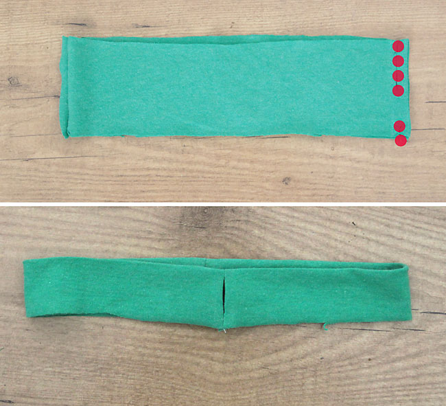 Sewing together waistband piece