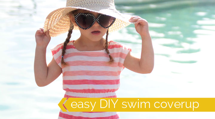 such a cute and easy DIY swim coverup for little girls!