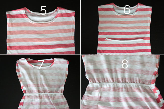 Sewing steps for swimsuit coverup