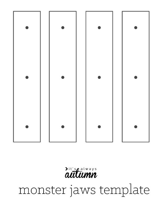 Template for monster jaws craft
