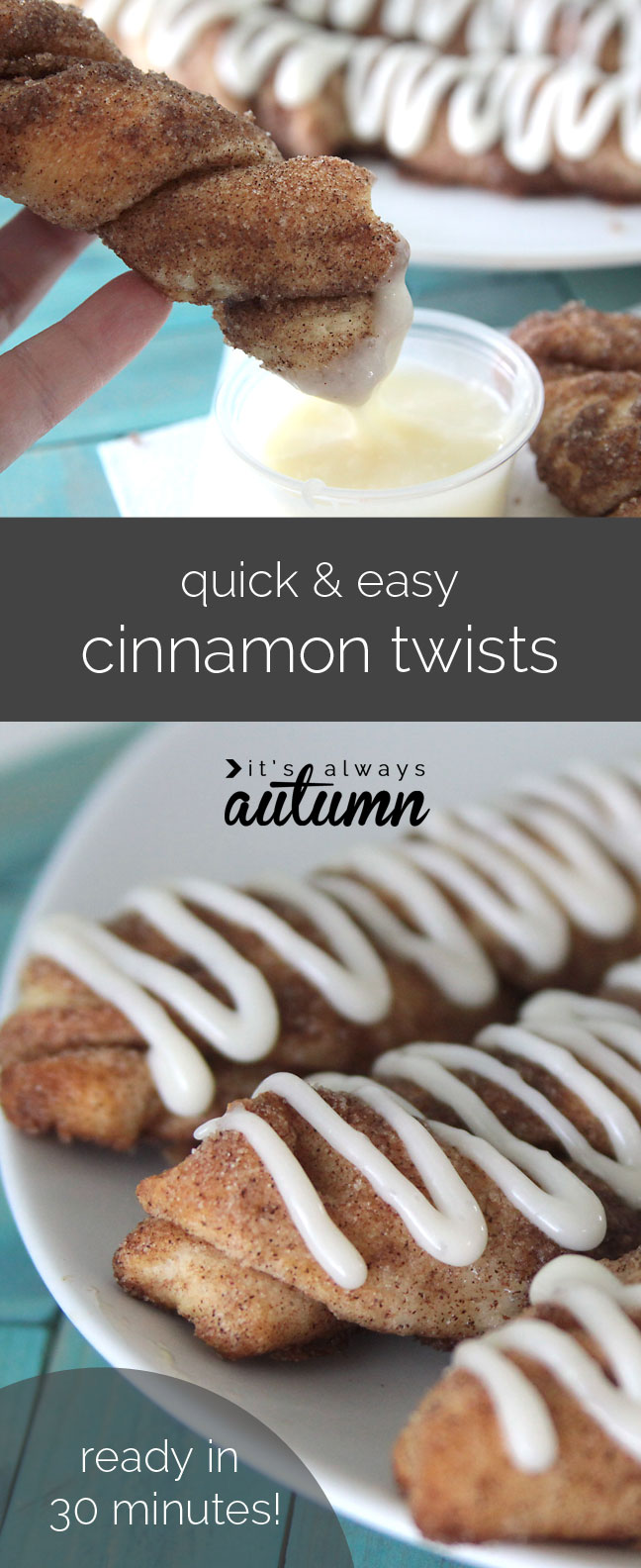 super easy cinnamon twists are ready in just 30 minutes! great recipe