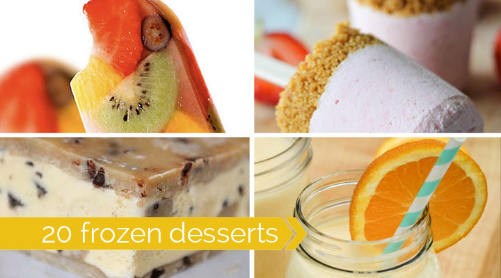 Collage of frozen desserts