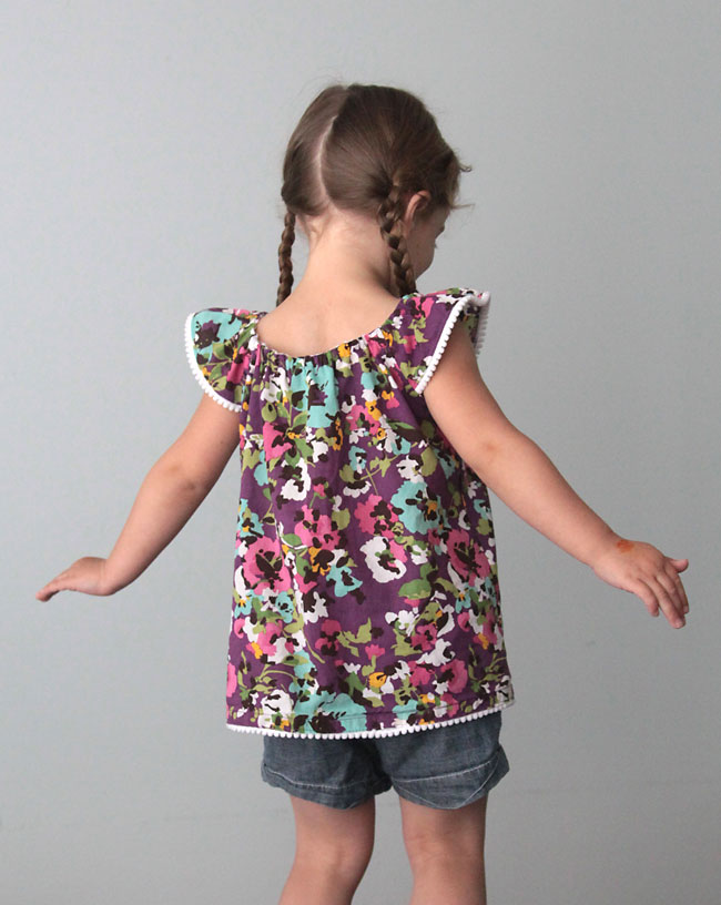 how to sew a darling flutter sleeve dress or top for a little girl + free pattern