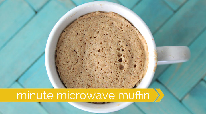 how to make a single serving whole wheat muffin in the microwave - fast, easy & healthy recipe!