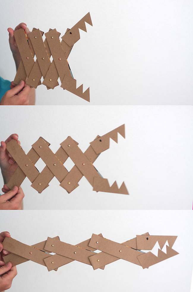 how to make fun monster jaws from cereal boxes - easy kids craft activity