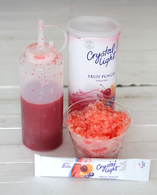 how to make a sugar free snow cone at home with crystal light