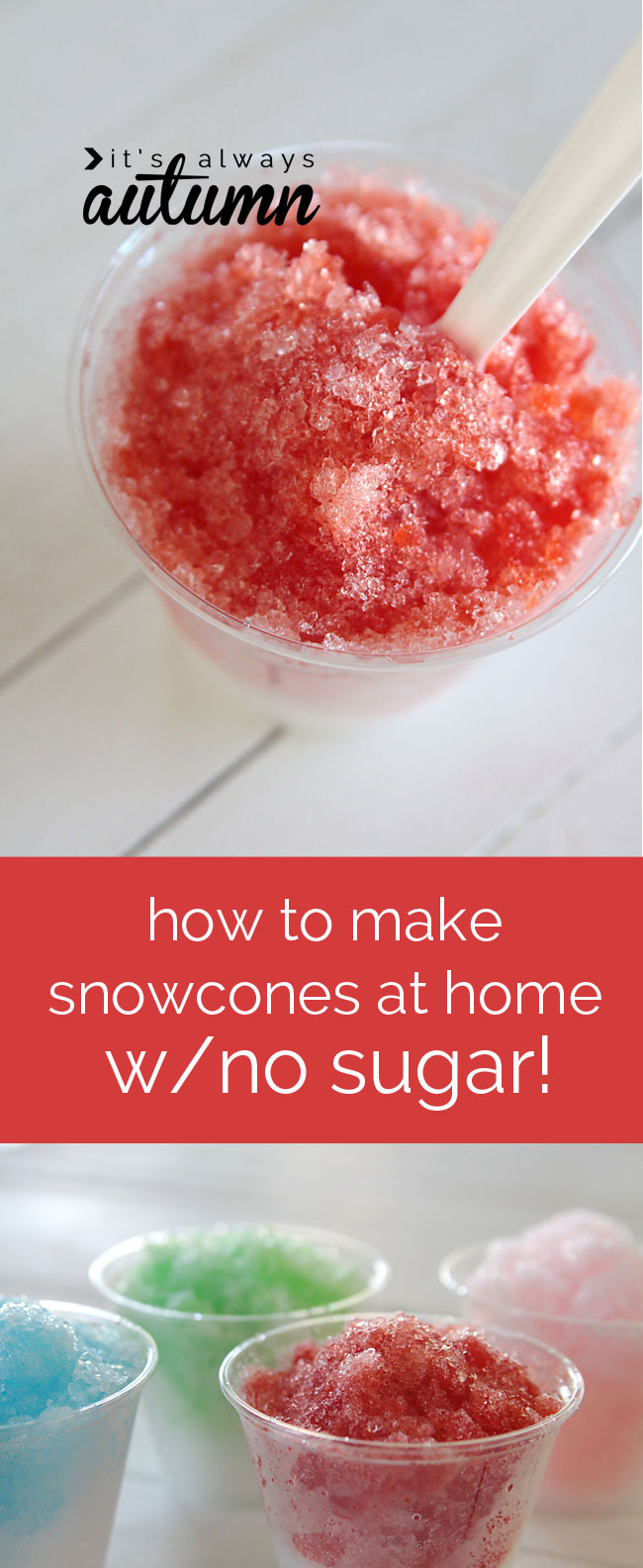 sugar free snow cones in plastic cups