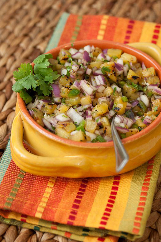 grilled pineapple salsa with onions
