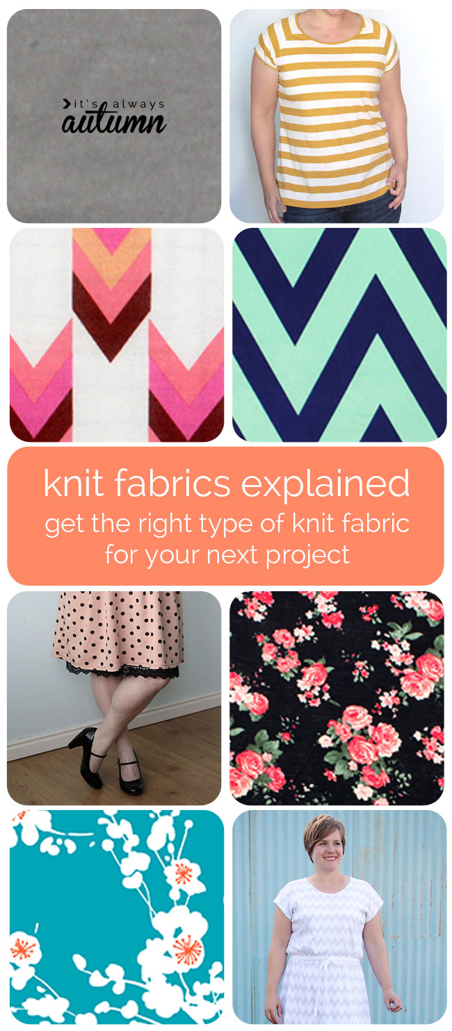 collage of different knit fabrics