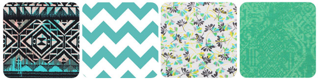 chevron fabric pattern; floral fabric