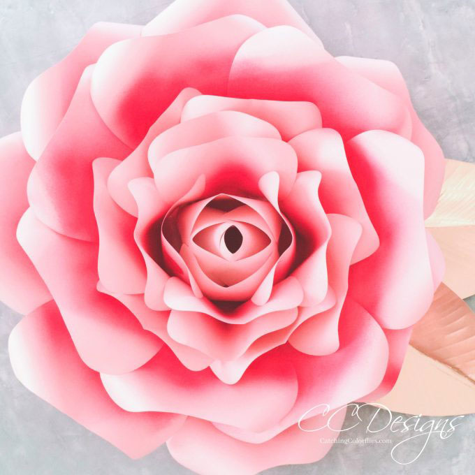 Learn how to make this gorgeous giant paper rose.