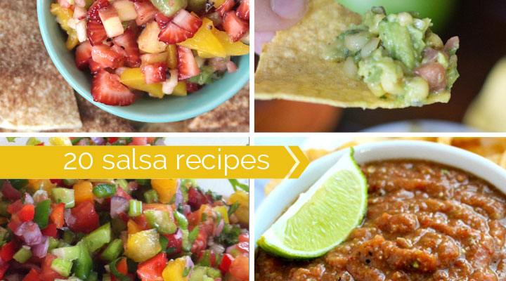 collage of salsa recipes