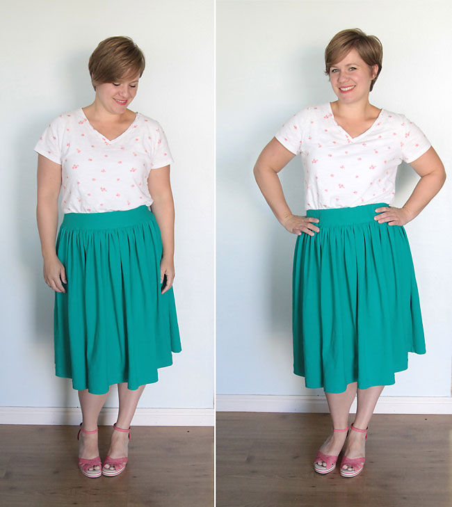 easy full gathered skirt for women sewing tutorial