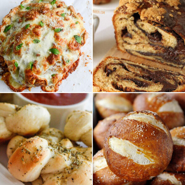 collage of delicious bread recipes