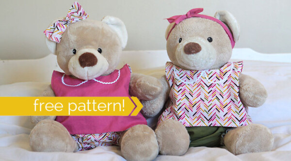free pattern for easy to sew teddy bear clothes (build-a-bear) - It's ...