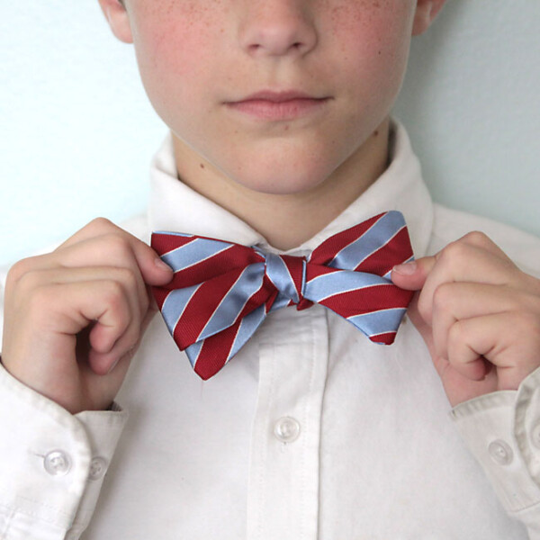 how to make a bow tie from a necktie - grew pattern and sewing tutorial - great teen boy gift!