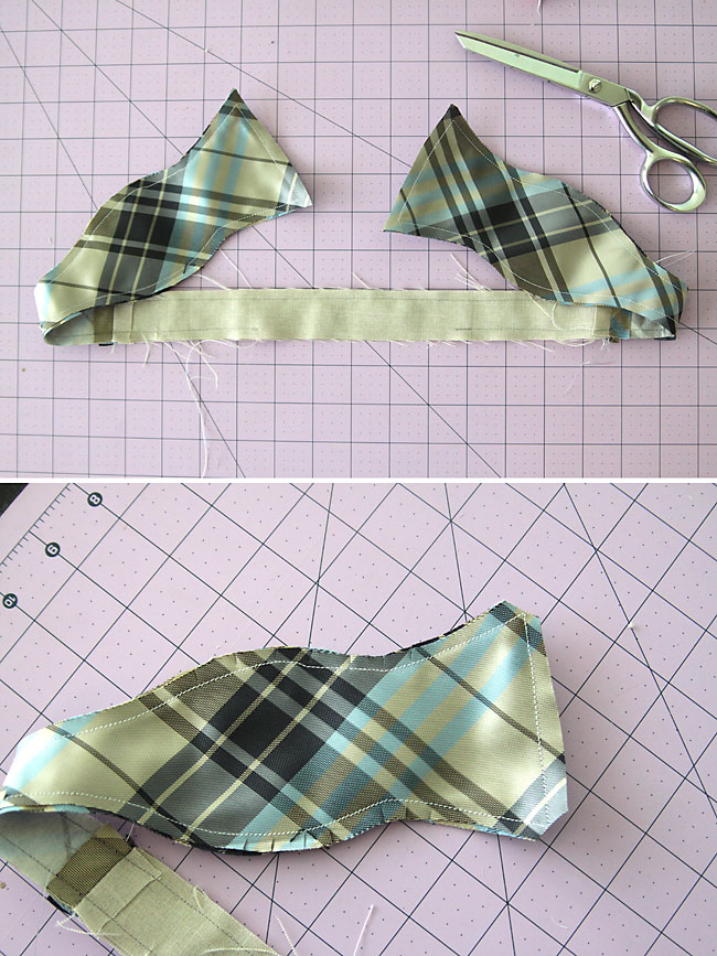 bowtie pieces sewn together