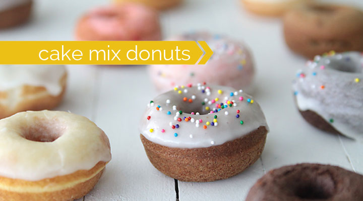 great idea! you can use a cake mix to make quick & easy donuts in any flavor with this simple recipe. baked not fried!