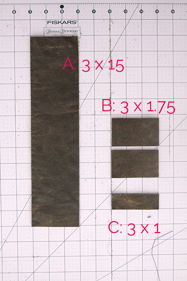 leather deck holder cutting diagram
