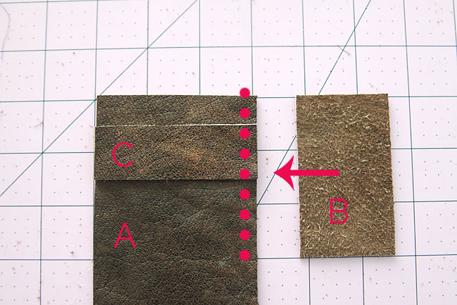 leather pieces for a deck holder