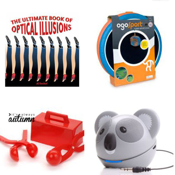 collage of Christmas gift ideas for kids and tweens