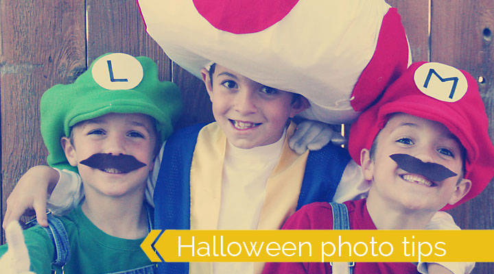 boys dressed as Mario, Luigi, and Toad