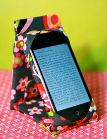 fabric stand for a kindle or phone