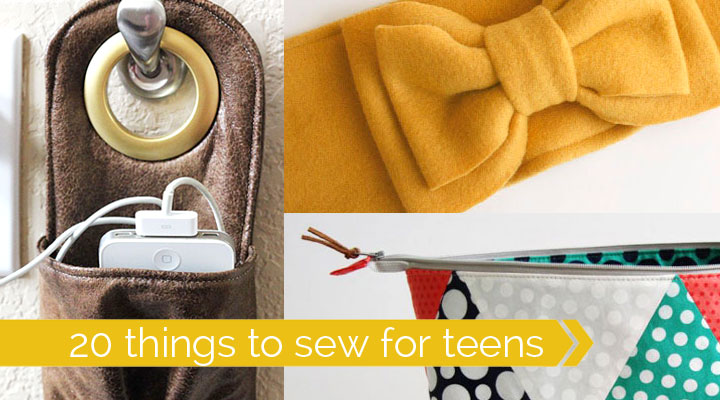 20 gifts to sew for teens and tweens - great tutorials for gifts you can make that they'll actually like! lots of ideas for boys & girls!