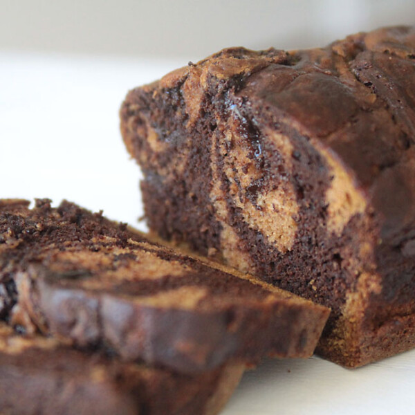 this recipe looks incredible! pumpkin bread swirled with chocolate pumpkin bread and melted chocolate!