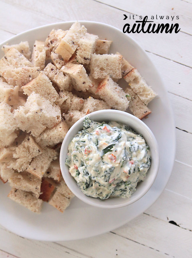 skinny spinach dip {with just a quarter of the calories!} It's Always