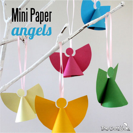 Mini paper angel Christmas ornaments