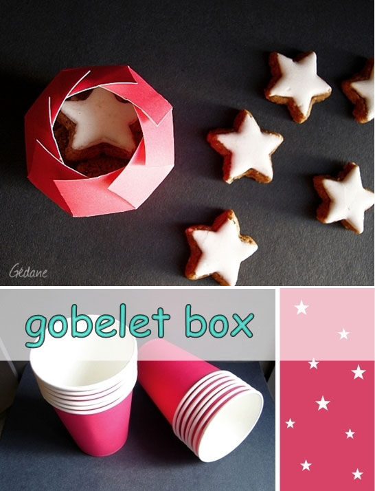 Cookie box made from a paper cup