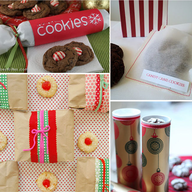 collage of cookie and treat packaging ideas