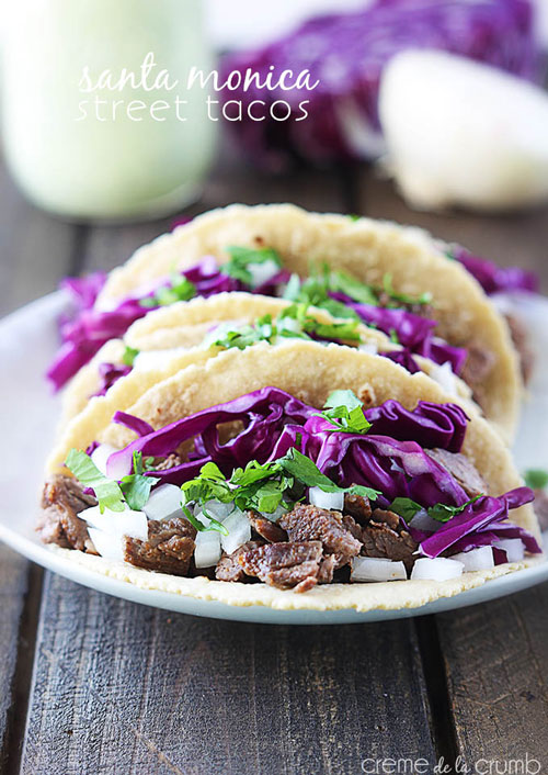 Street tacos on a plate