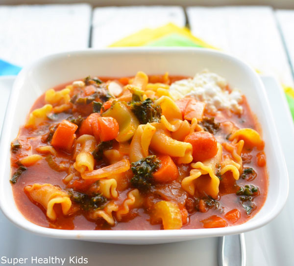 Vegetable lasagne soup