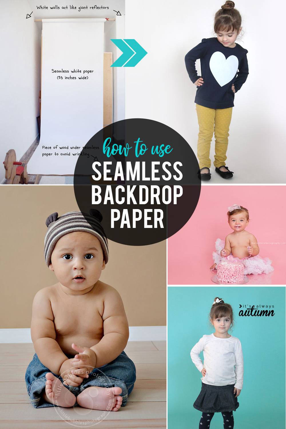 How to use seamless backdrop paper for beautiful, professional looking photos at home.