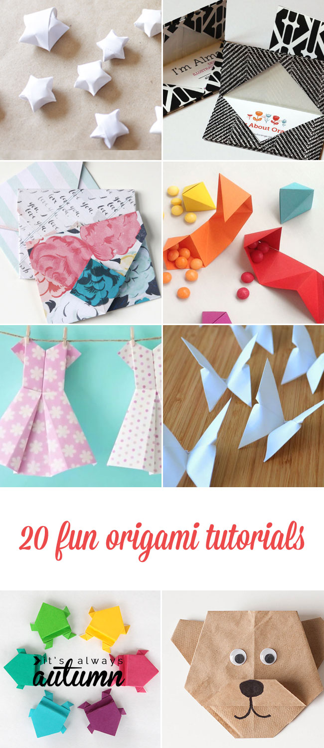 20 cool origami tutorials - great for adults or kids!