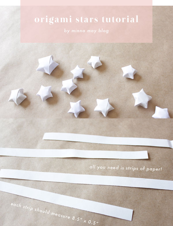 Paper origami stars tutorial