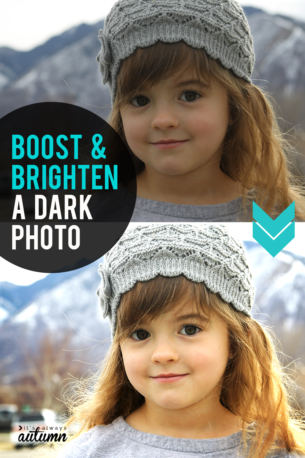 Learn how to brighten a dark photo. Easy photo editing tips for beginners.