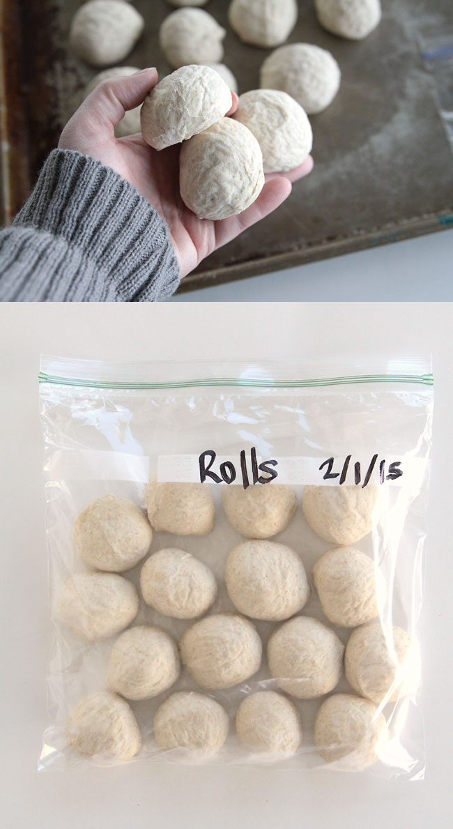 how to make rolls in advance & bake later {fridge & freezer methods